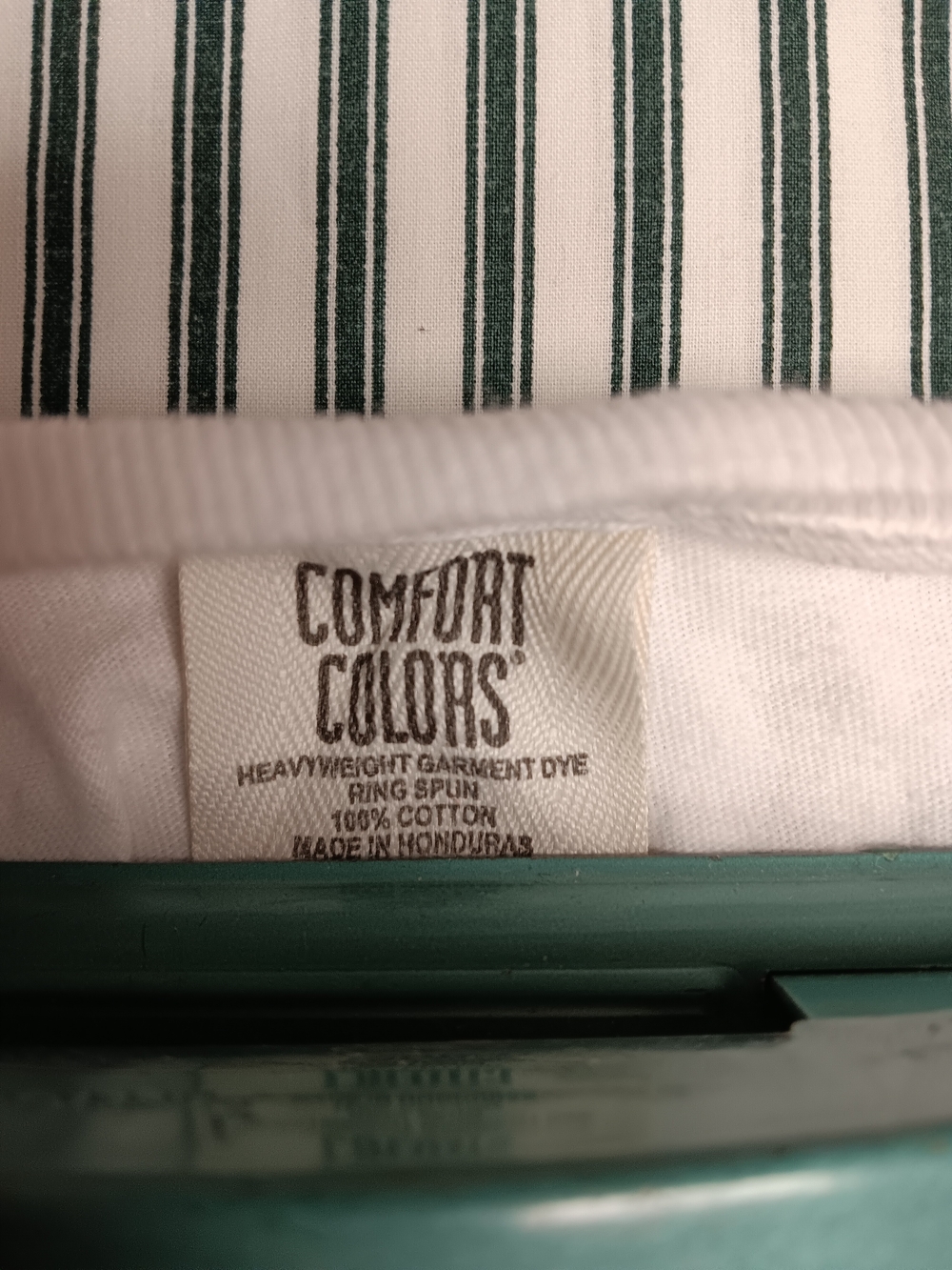 Comfort Colors Green and White Striped Cotton Bedding